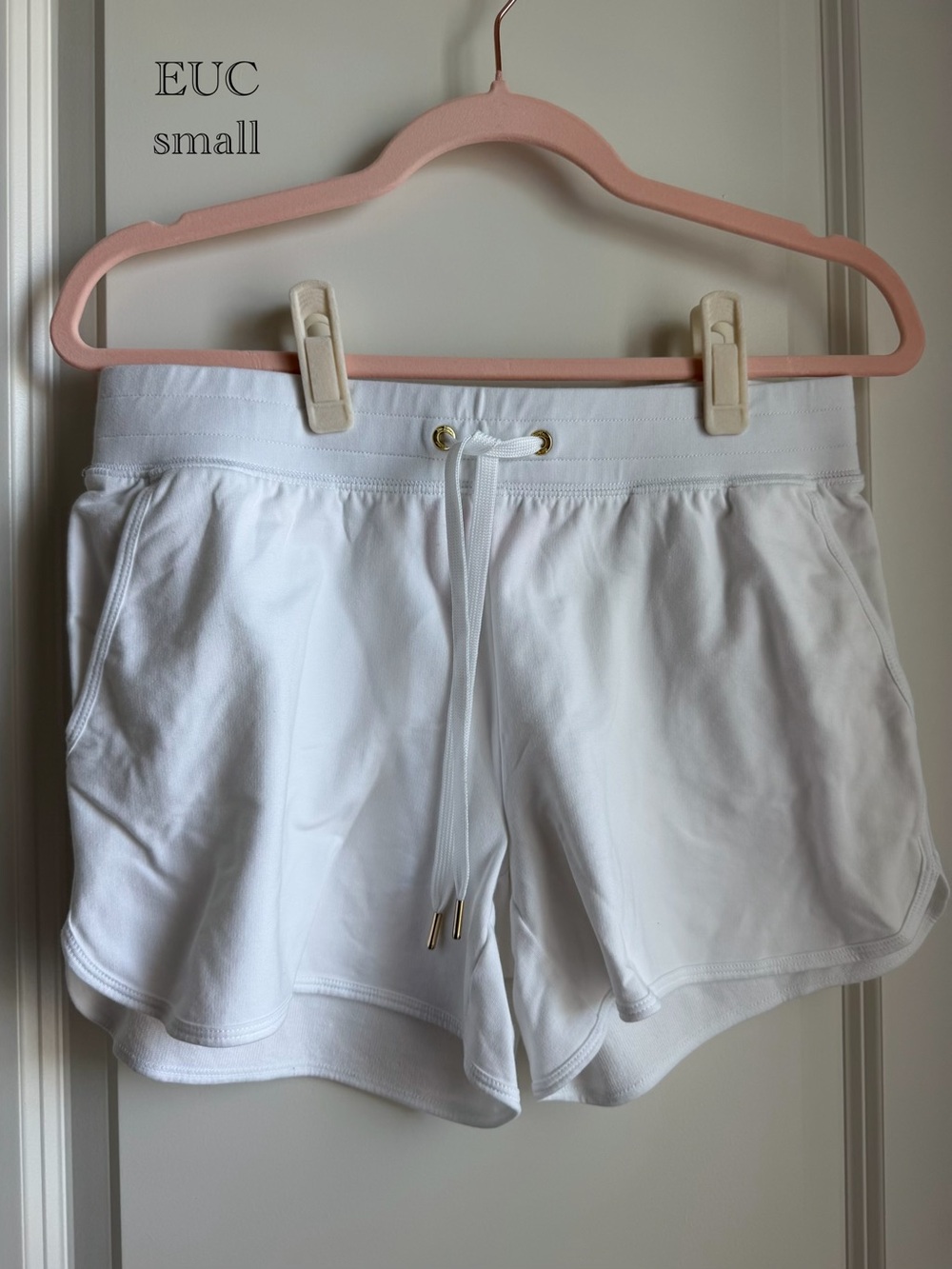 Lilly Pulitzer White Drawstring Athletic Shorts
